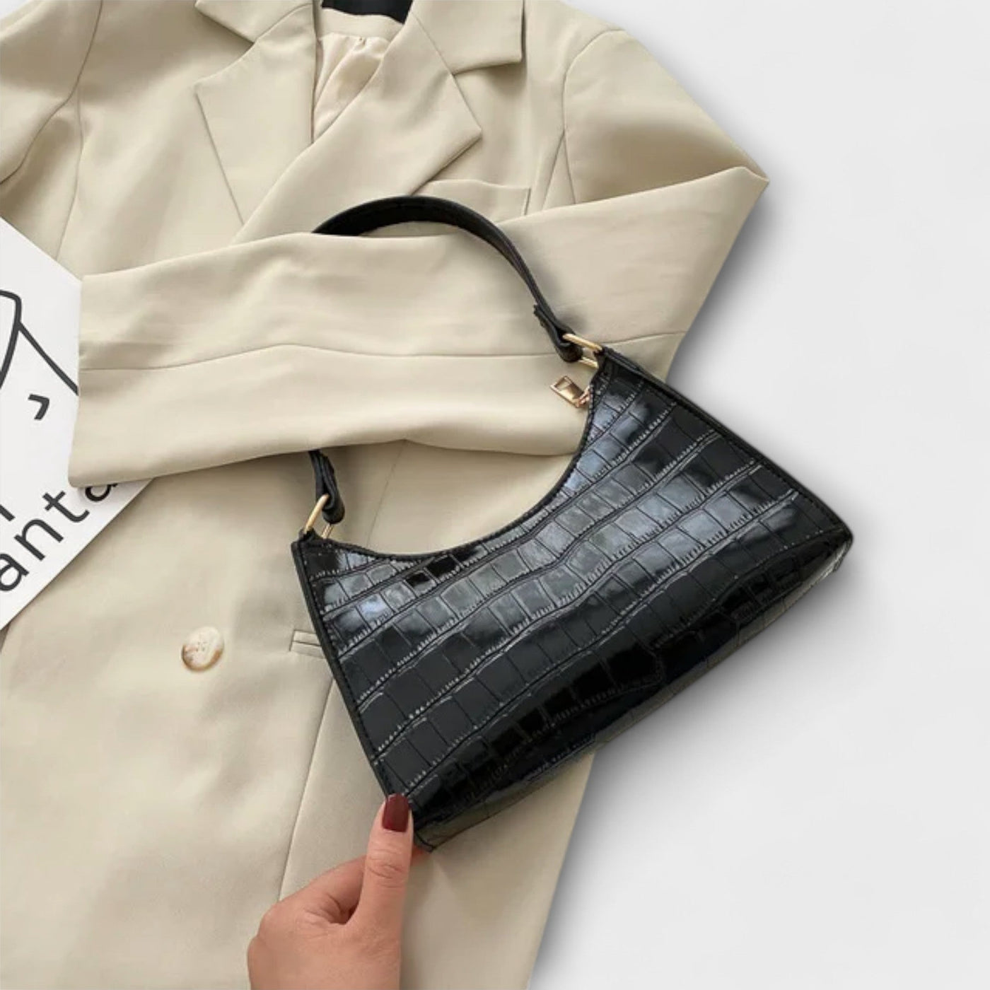 Olivia - Lśniąca Skórzana Torba