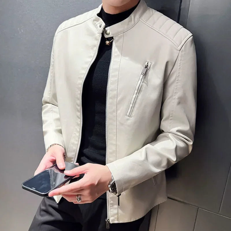 Elegancka skórzana kurtka